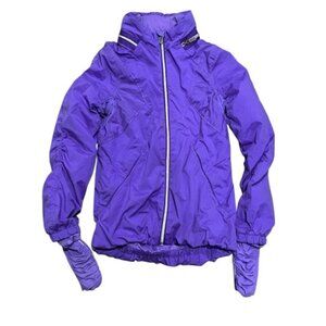 Lululemon Zip Front Hustle Jacket Purple Size 2 with Hood